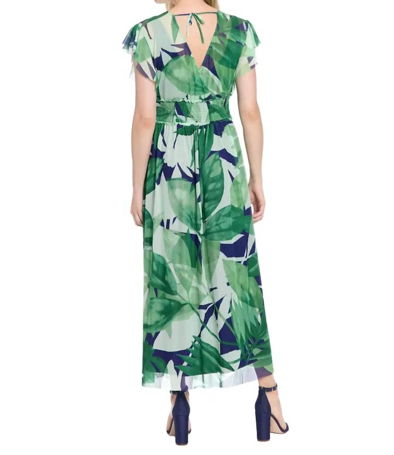 Donna Morgan - V-Neck Floral Maxi Dress