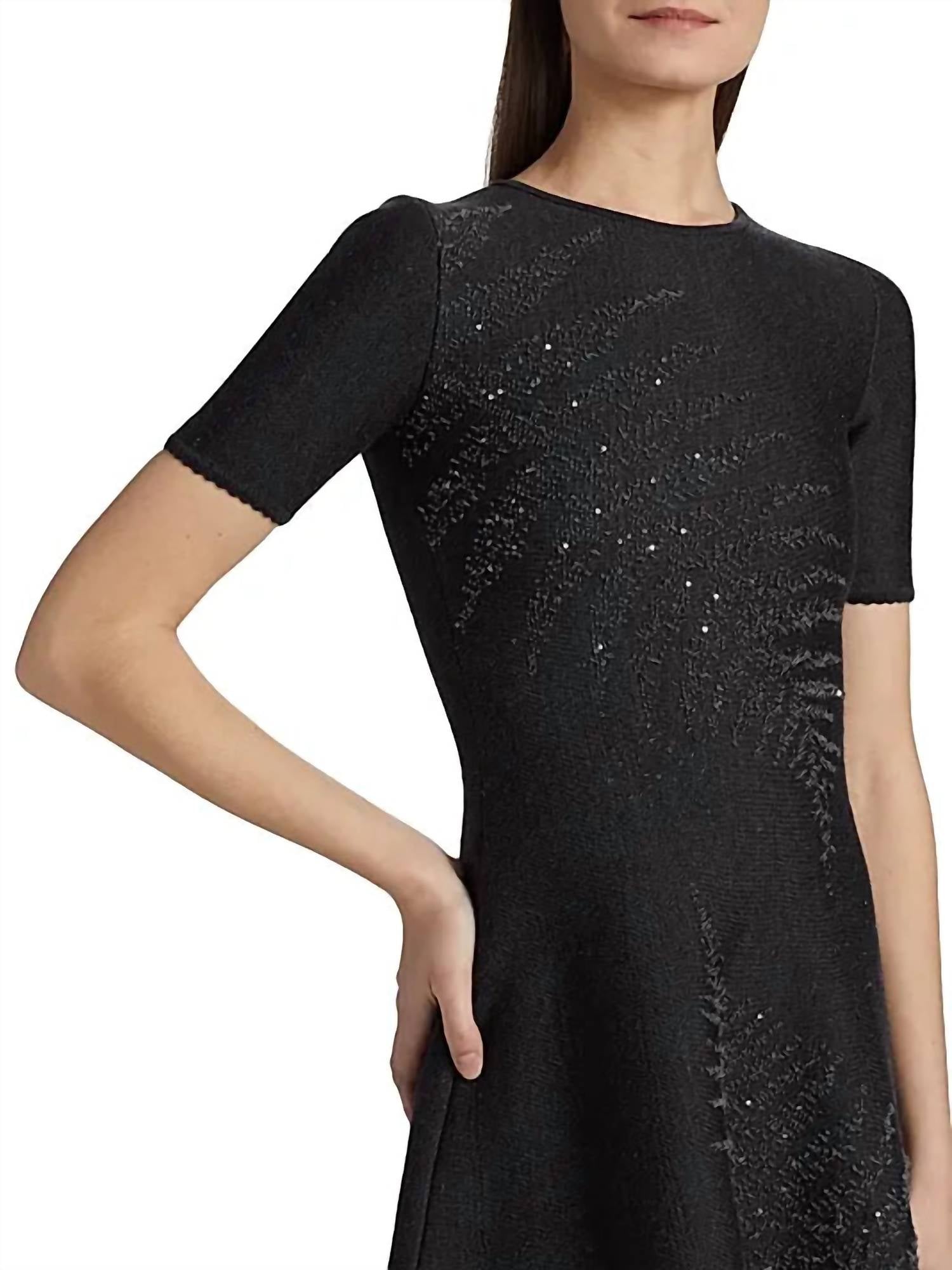 Oscar De La Renta - Fern Embellished Knit Dress