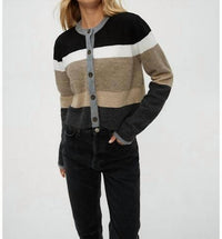 Michael Stars Fiona Stripe Sweater Top in neutral stripe - women's sweater