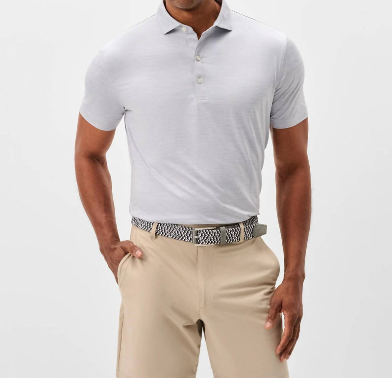 JOHNNIE-O Huronn Polo in light grey - men's shirt