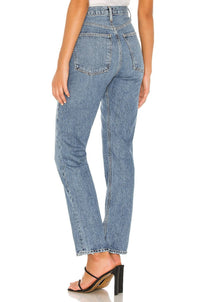 90's Pinch Waist High Rise Straight Jeans