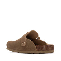 Xti Women's Suede Clog in taupe - women's shoe - detail view
