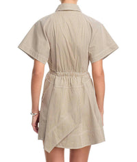 A.L.C. Julie Dress in pearl aged bronze - women's dress - detail view