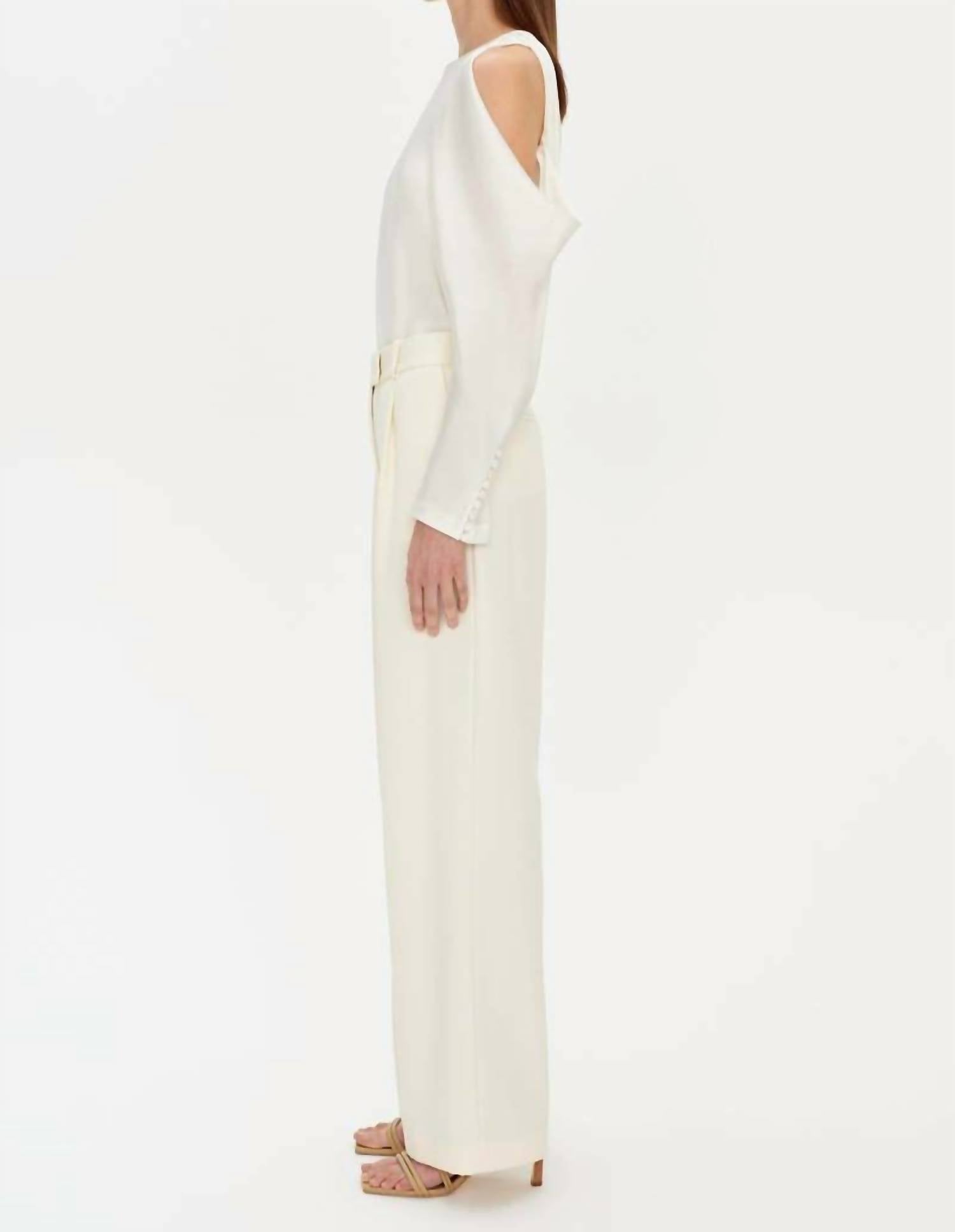 SIMKHAI Marisa Top in ivory - women's blouse - detail view