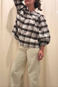 Nary - Windowpane Button Top
