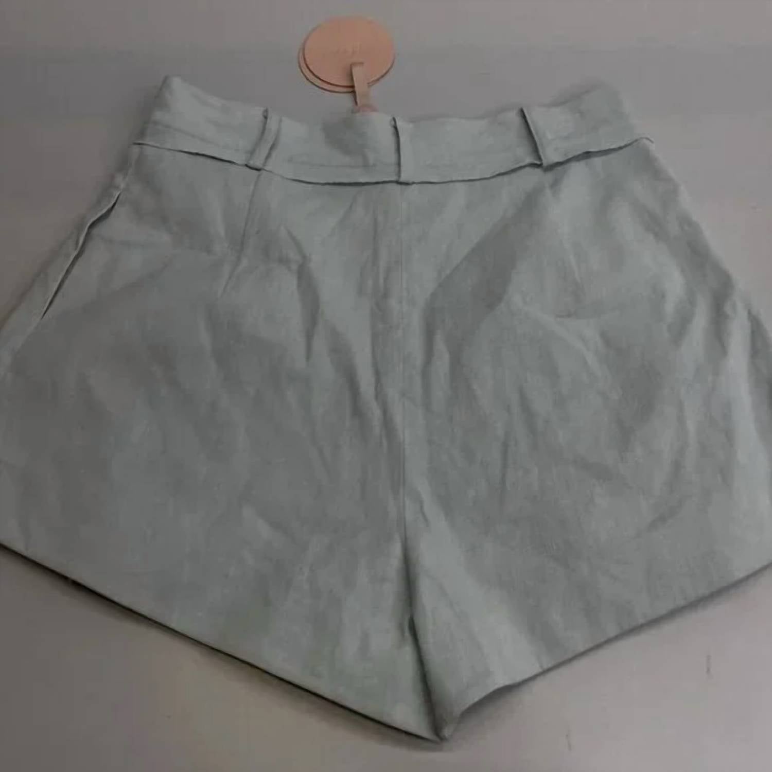 Alexis - Hanly Linen Textile Pleated Flare Mini Short