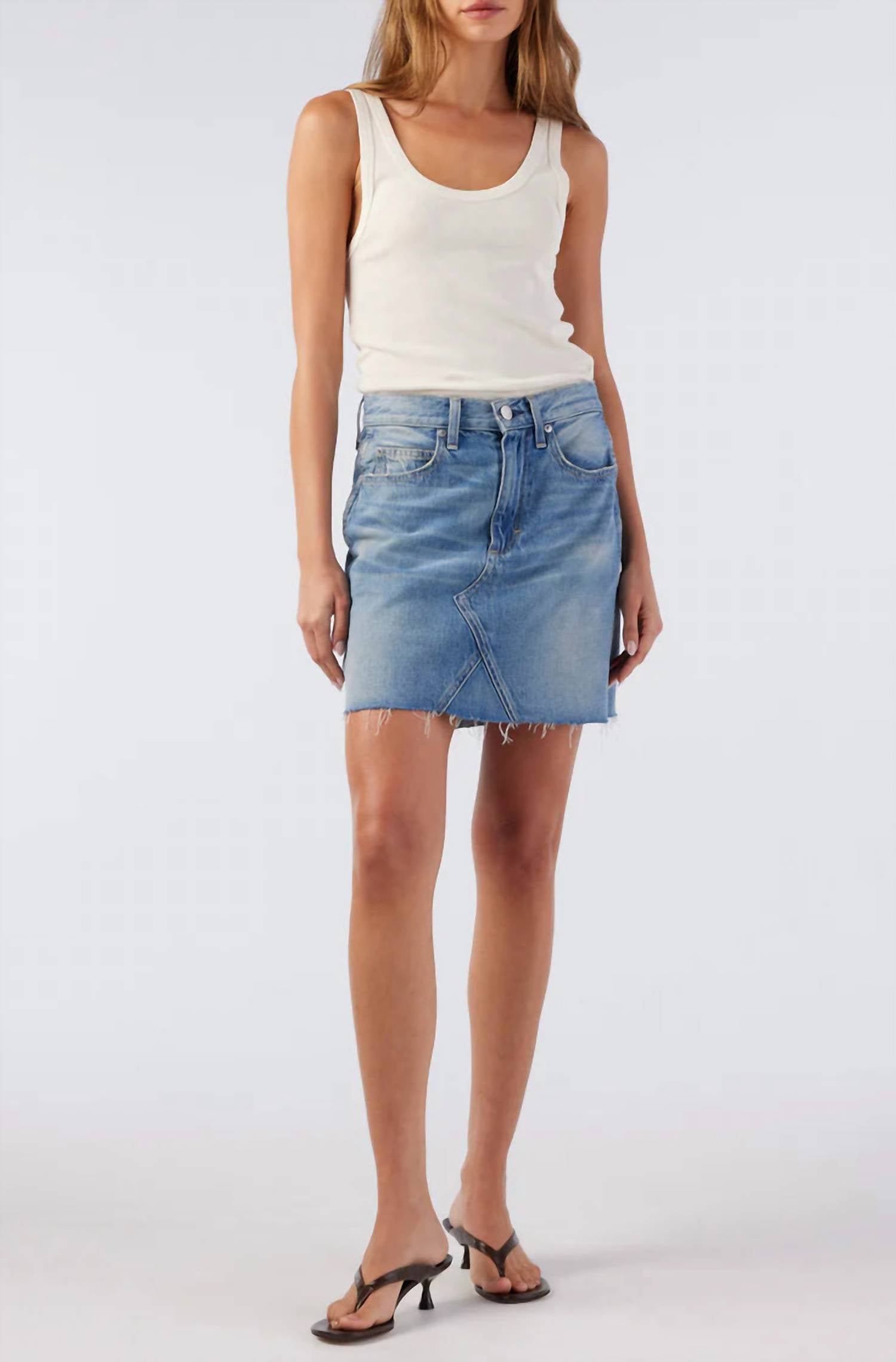 Amo - Alexis Skirt With Raw Cut Hem
