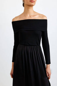 Bella Dahl - Bracelet Length Off Shoulder Midi Dress