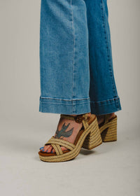 SODA Women's Havana Heights Wedge in beige - women's sandal - alternate view