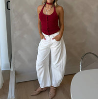 Pretty Garbage - Sangria Halter Top