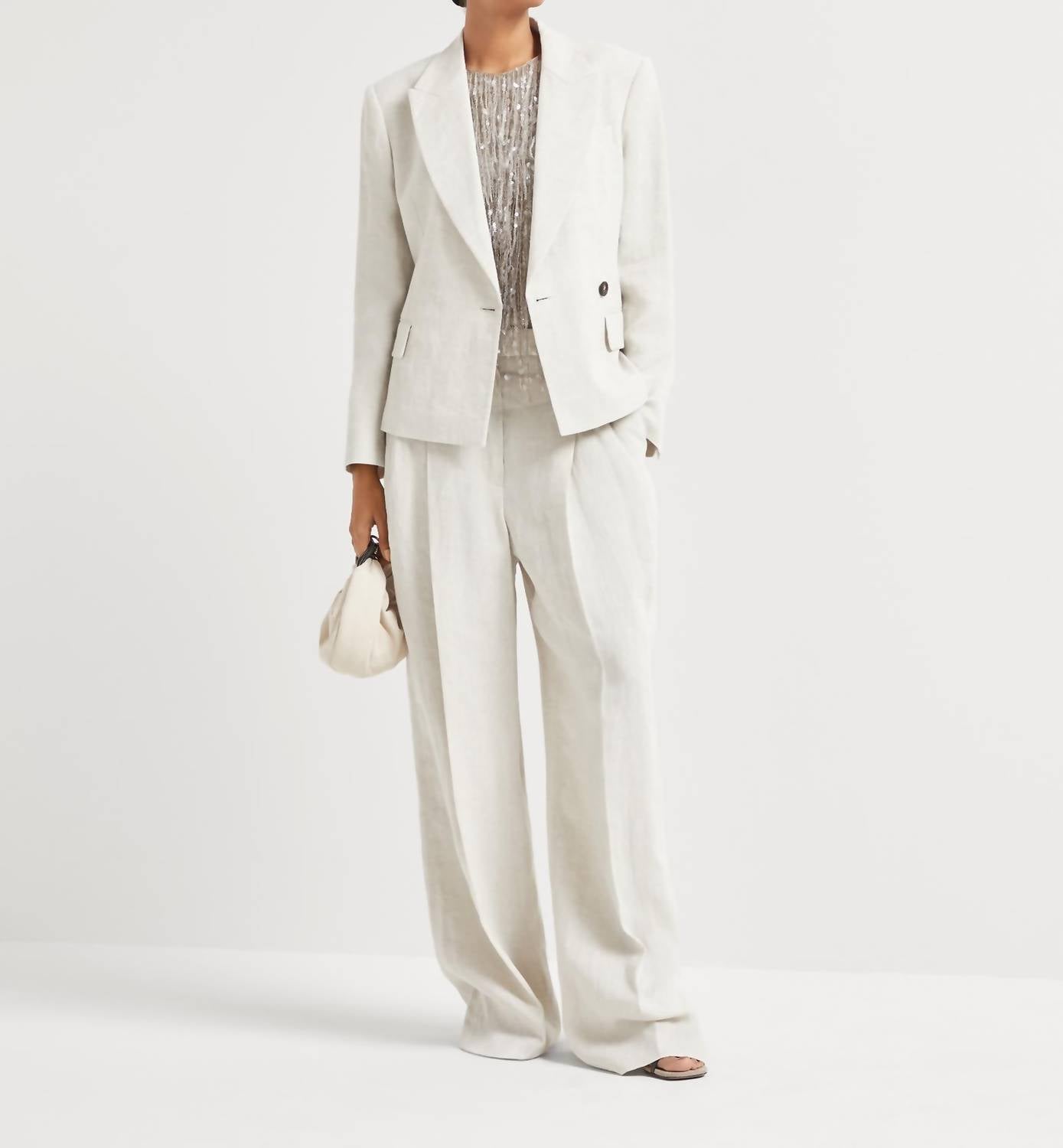 Brunello Cucinelli - Canvas Cropped Blazer