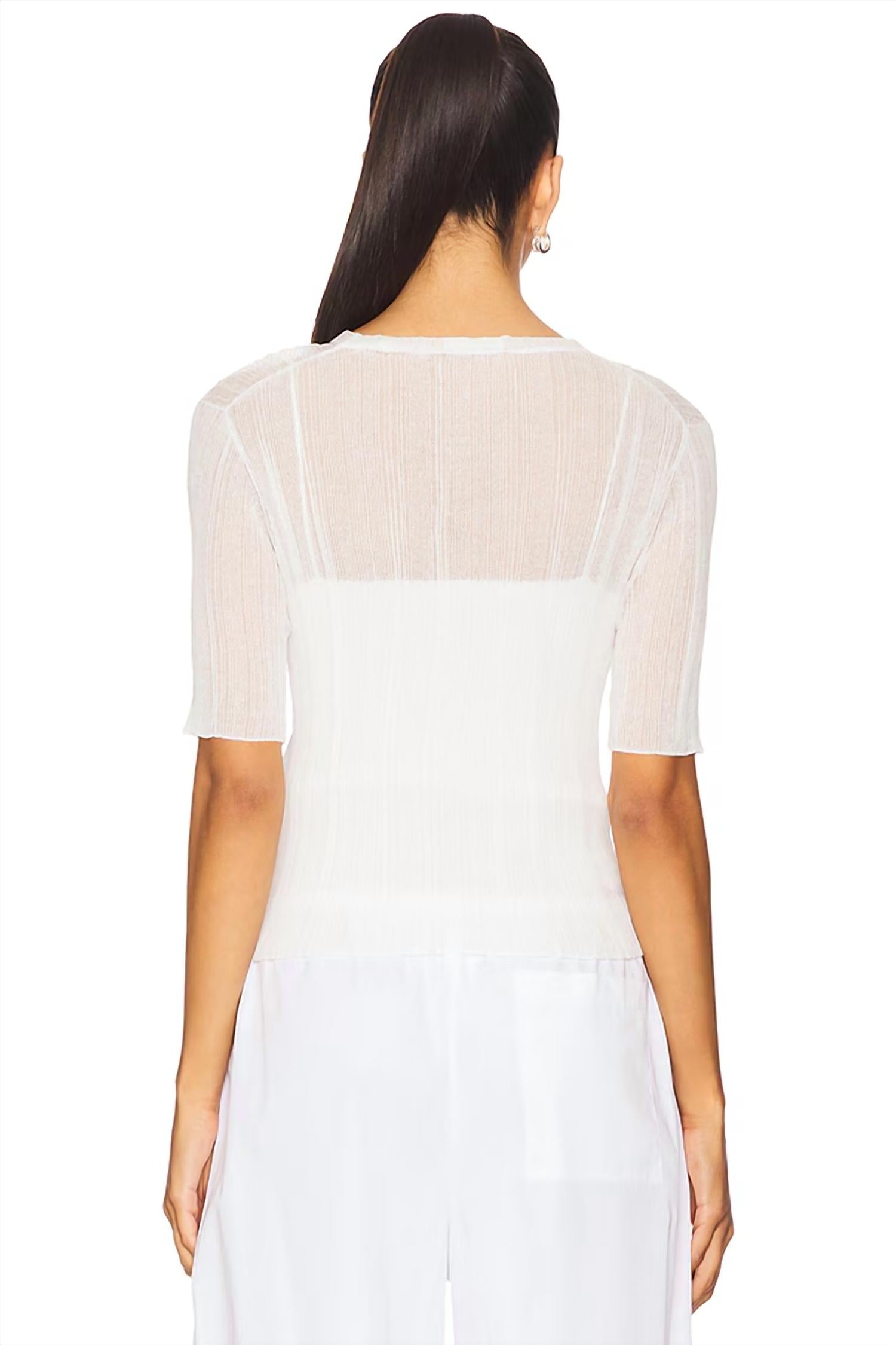 Vince - Double Layer Elbow Sleeve Top