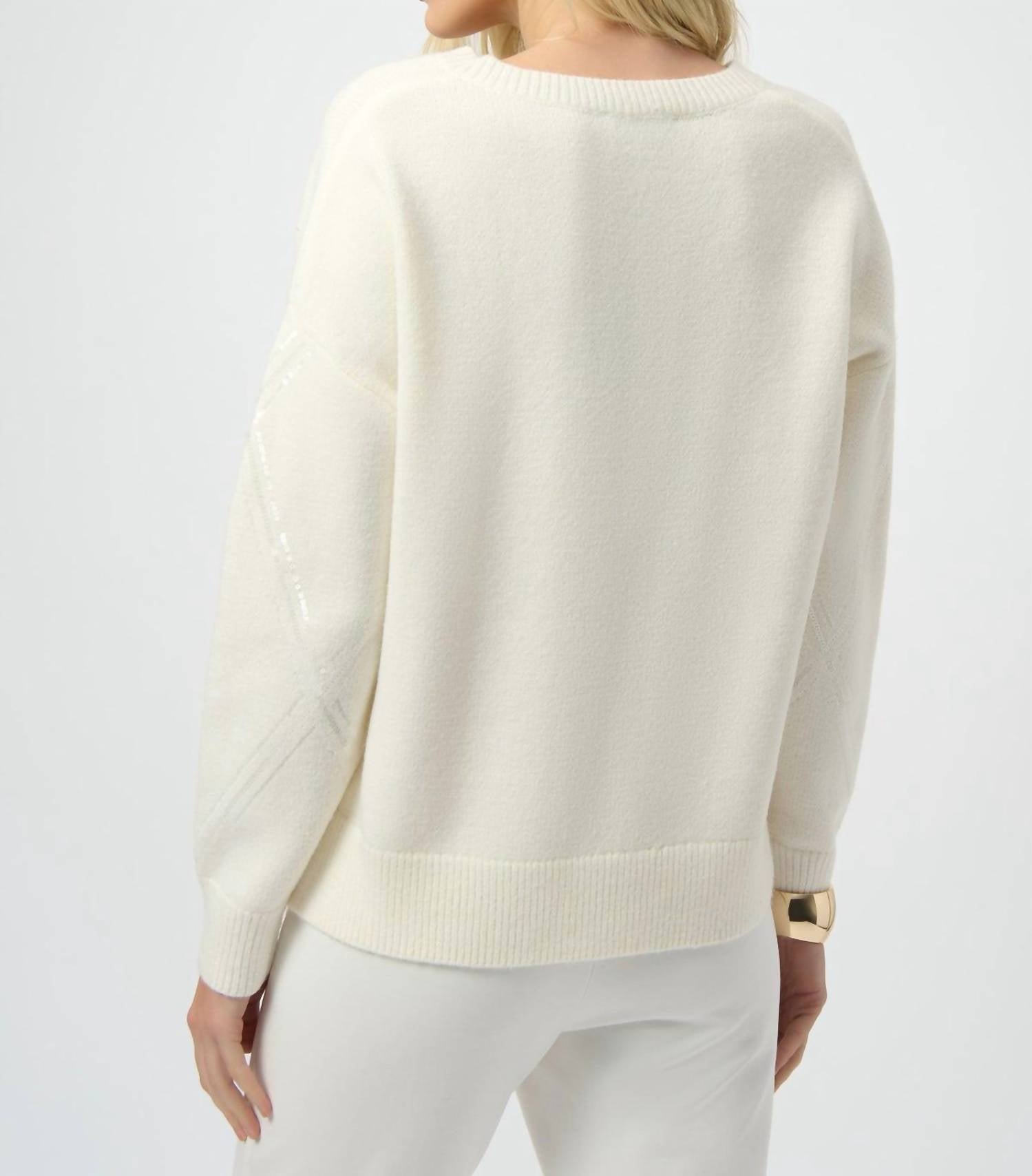 Joseph Ribkoff - Sweater Knit Pullover With Sequins