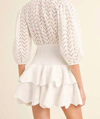 Reset By Jane - Eyelet Ruffle Dress