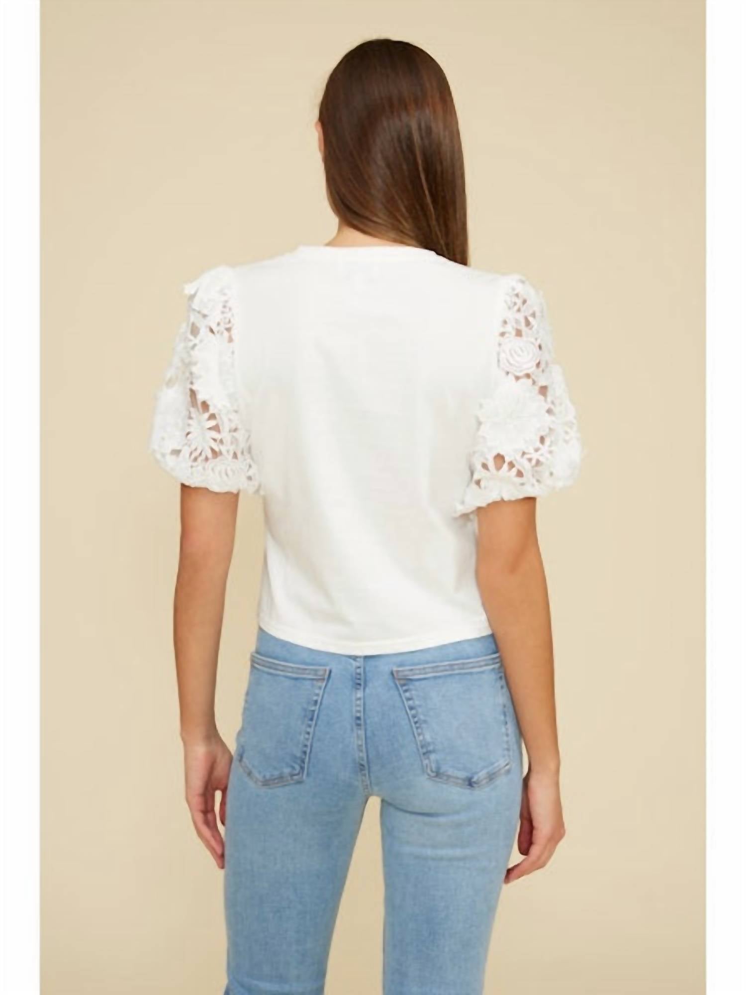 Lucy Paris - Avi Lace Sleeve Top