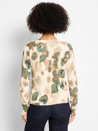 Nic + Zoe Callie Camo Shine Sweater in neutral multi - women's sweater - alternate view