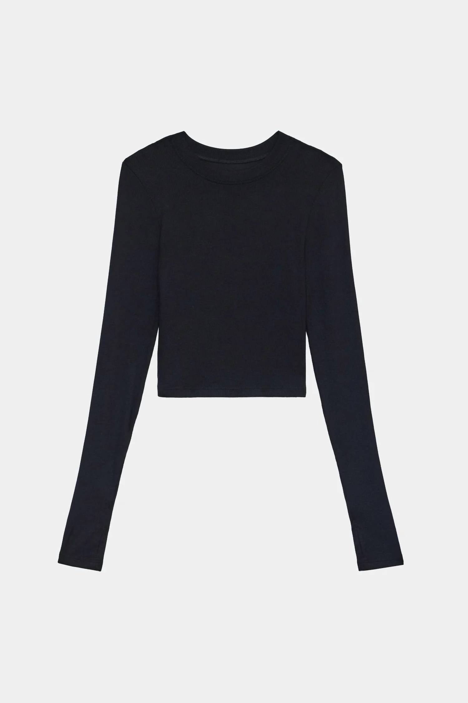 Splits59 - Louise Rib Long Sleeve Crop Top