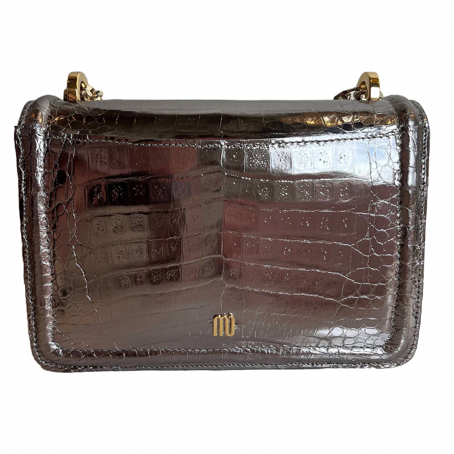 Maria Oliver - Women's Chloe Metallic Croc Crossbody Bag