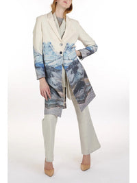Beulahstyle - Nature Print Silk Blended Coat