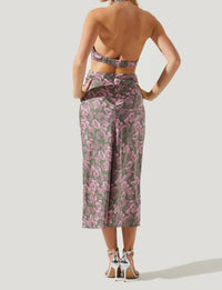Astr - Ambretta Floral Halter Midi Dress