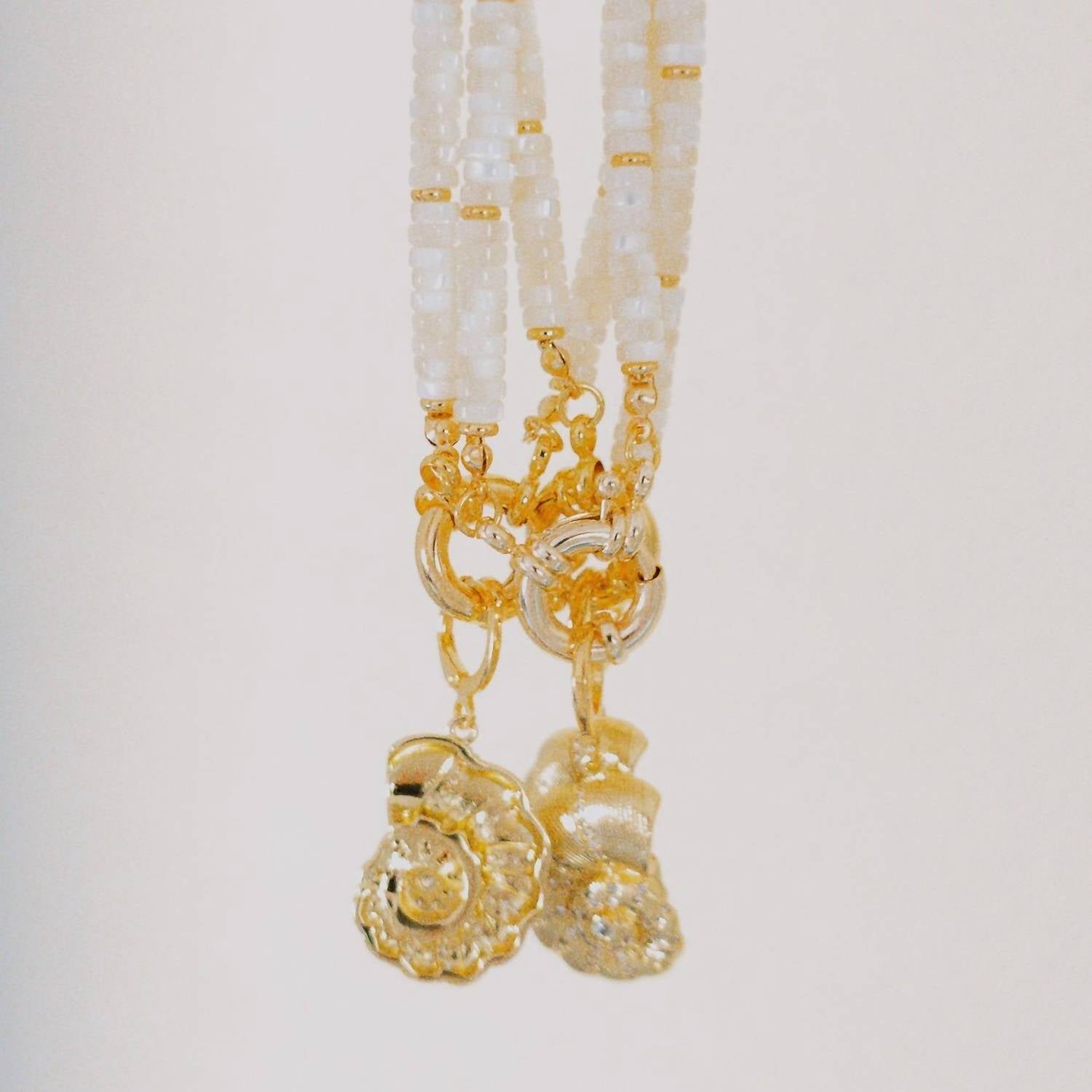 Gemelli - Biscayne Beaded Necklace With Shell Charm