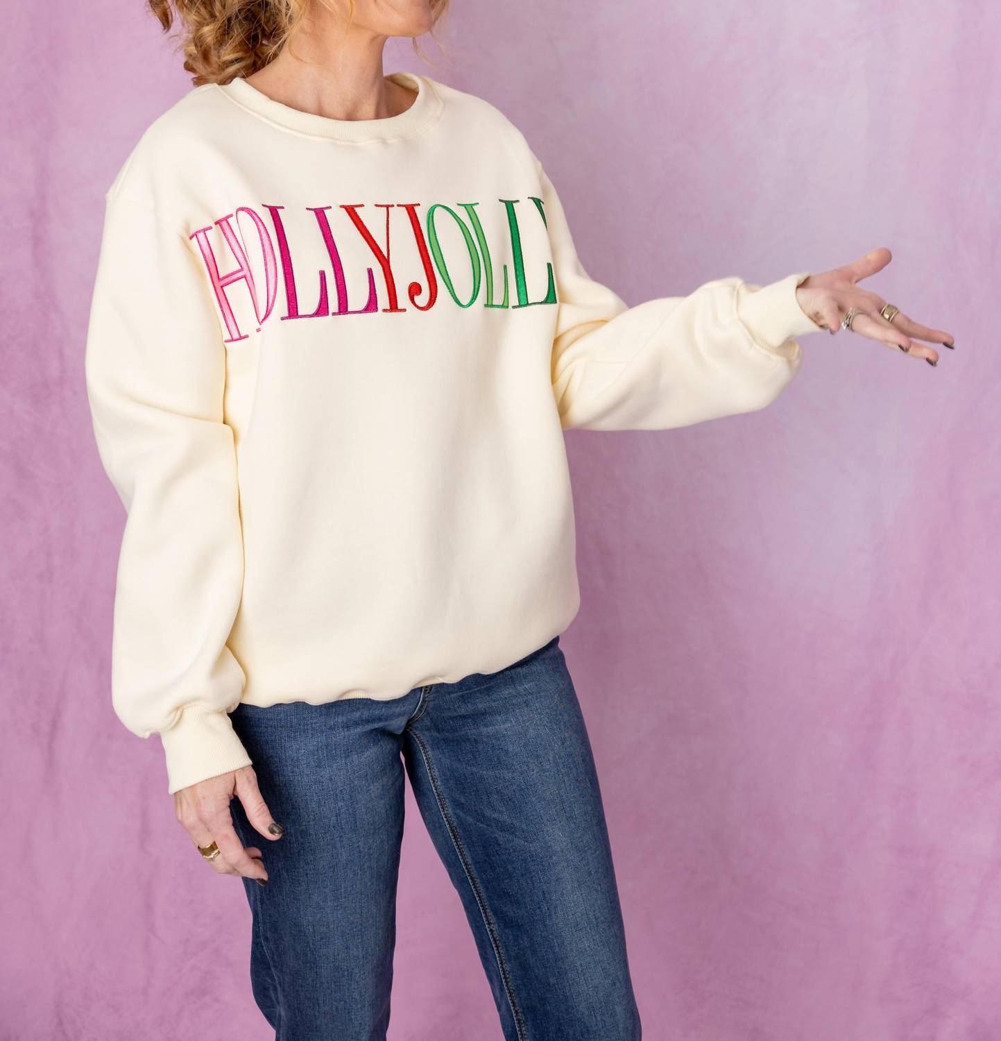 Peach Love - Holly Jolly Sweatshirt