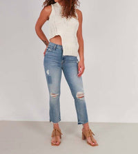 Mother - INSIDER CROP STEP FRAY JEANS