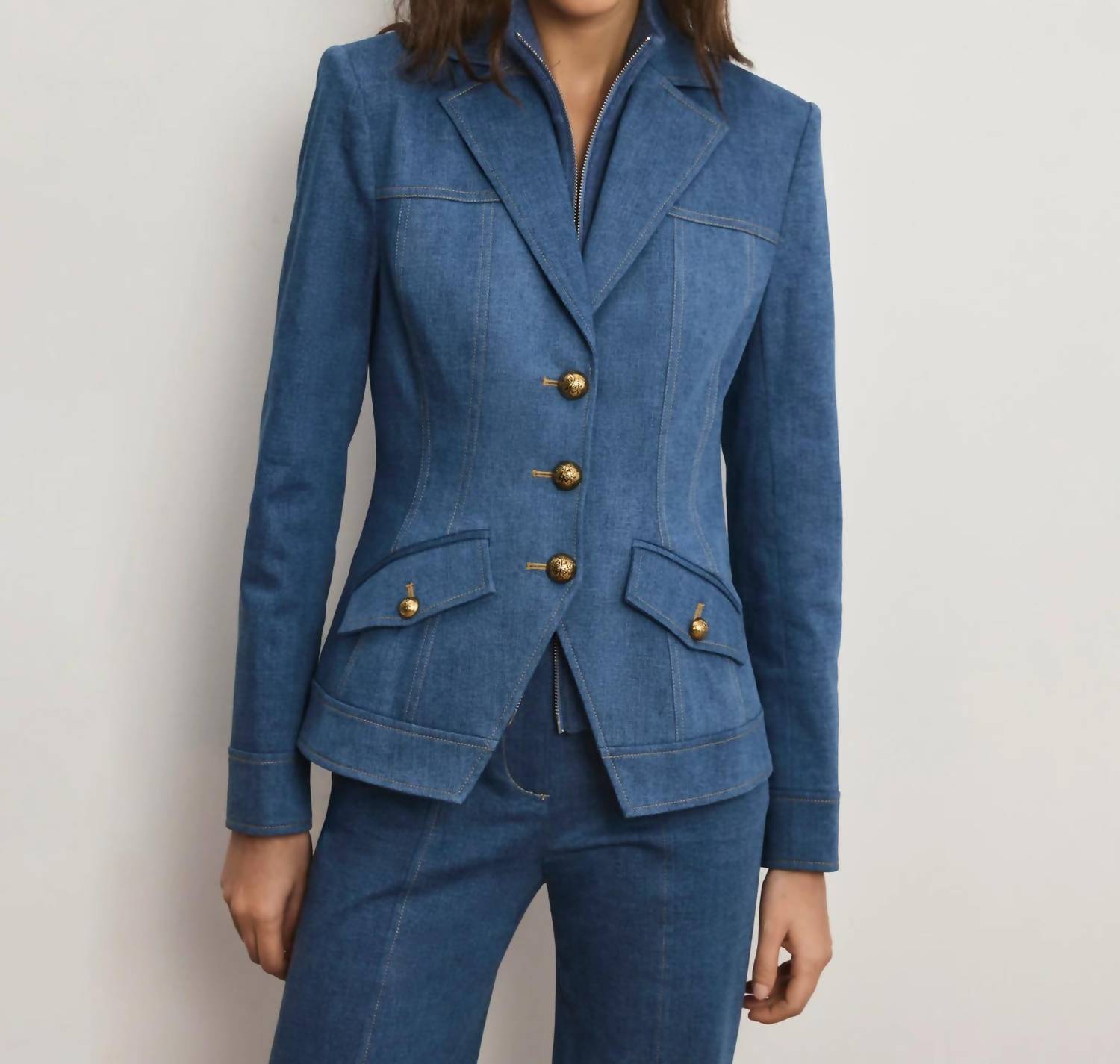 Veronica Beard - Randy Denim Dickey Jacket