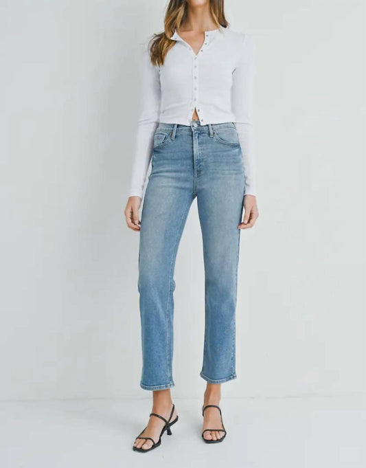 Just Black Denim - Denim High Rise Crop Straight Jeans