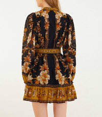 Farm Rio - Majestic Garden Belted Mini Dress