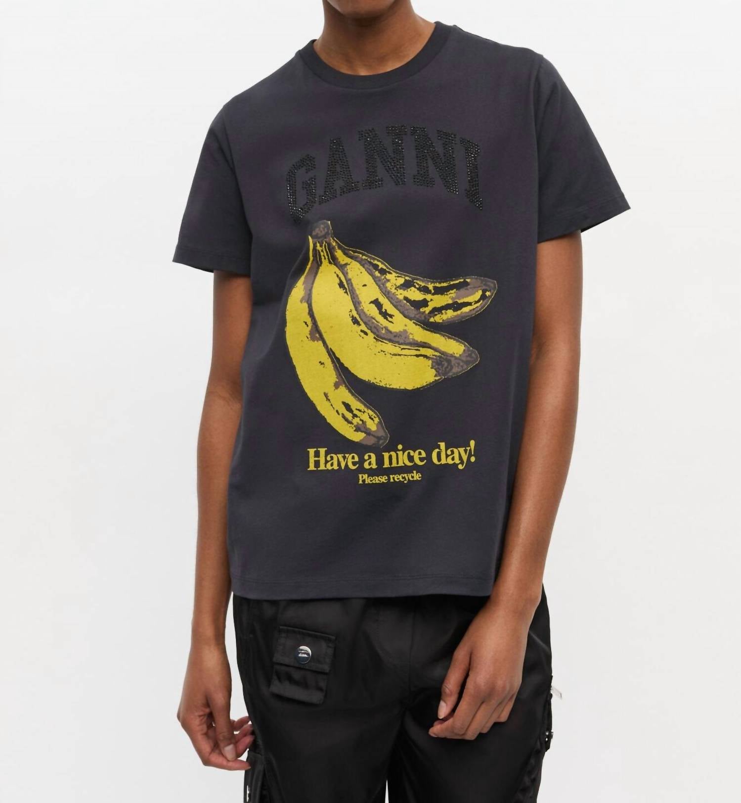 Ganni - Banana Short Sleeve Tee