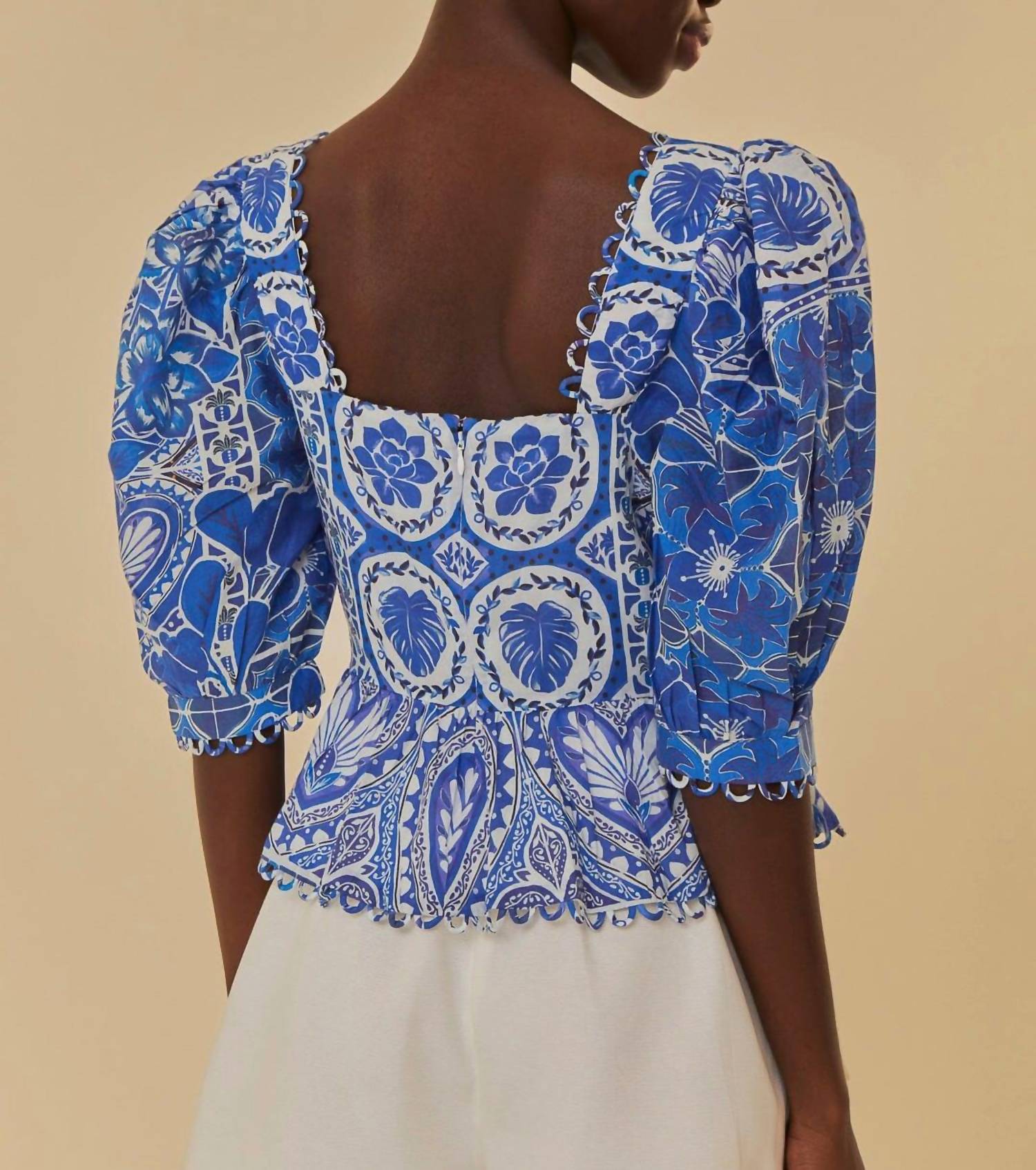 Farm Rio - Tile Dream Short Sleeve Blouse