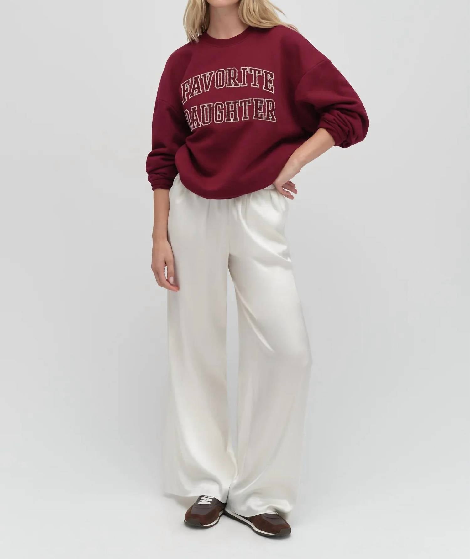 Favorite Daughter - Collegiate Embroidery Sweatshirt