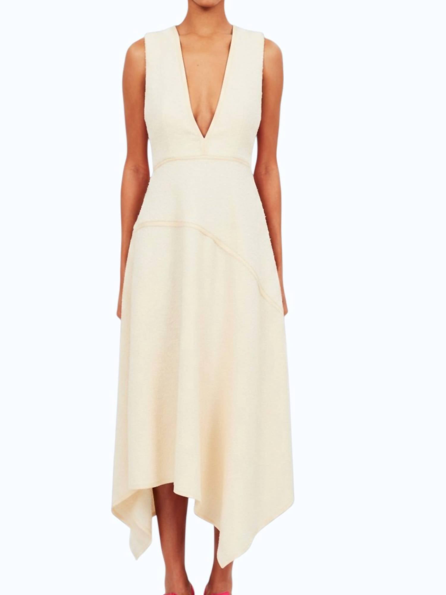 Ulla Johnson Florence Midi Dress in cowrie - women's dress