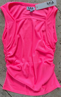 Mia - Tween Girl's Square Neck Ruched Tank Top