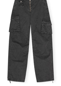 Ganni - Washed Cotton Twill Pants