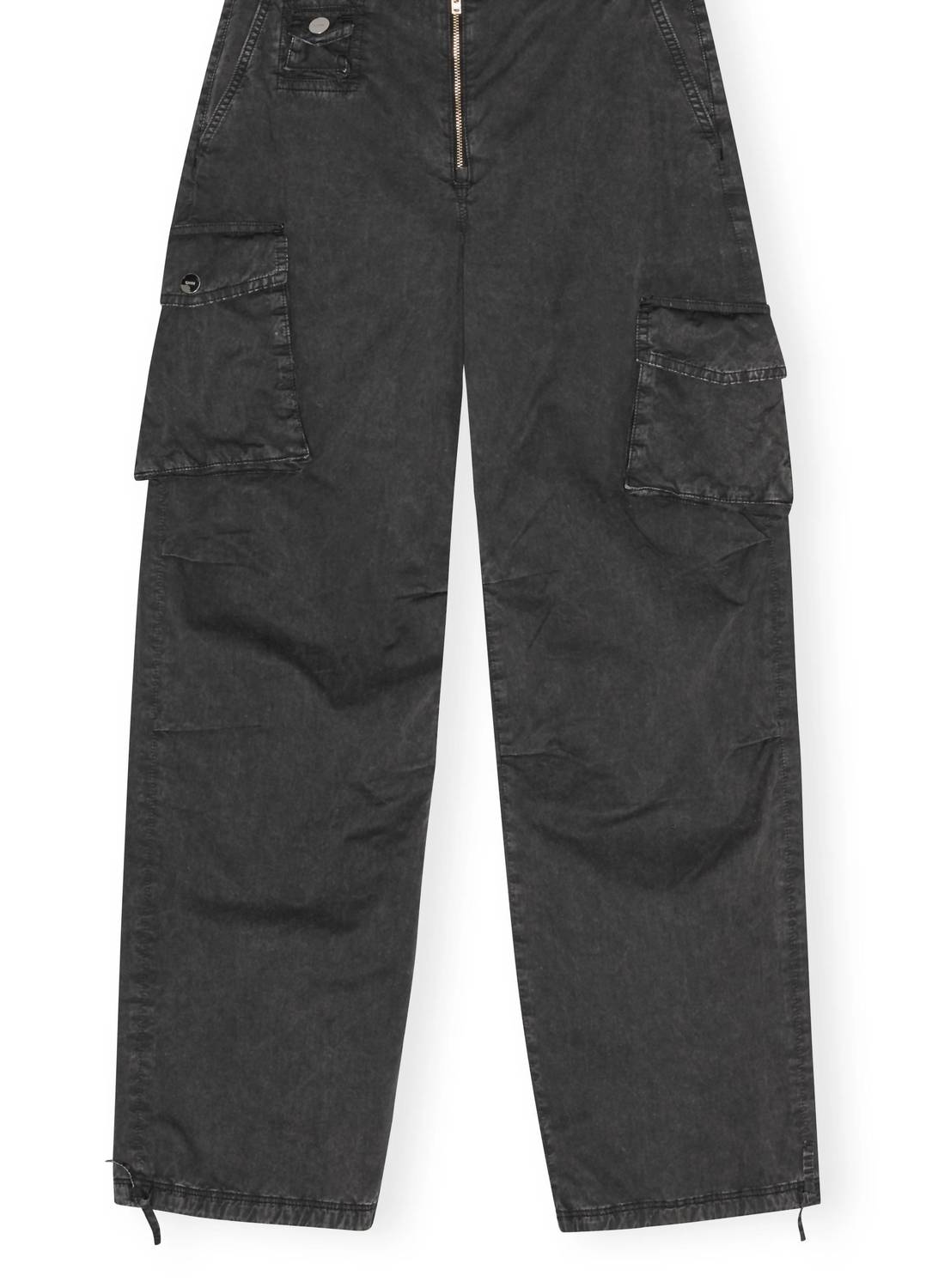 Ganni - Washed Cotton Twill Pants