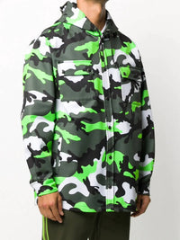 Valentino - Camouflage Print Hooded Jacket