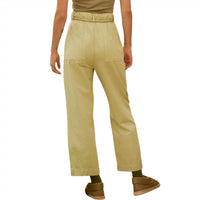 THE GREAT. Women's The Voyager Pant in washed sweetgrass - women's pants - detail view