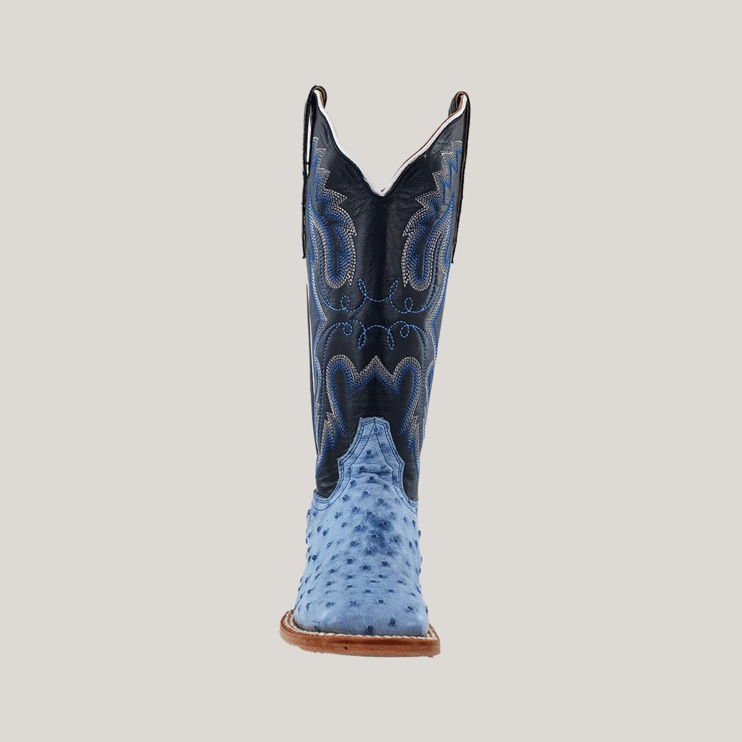 R Watson Boots - Women's Denim Bruciato Full Quill Ostrich Boot