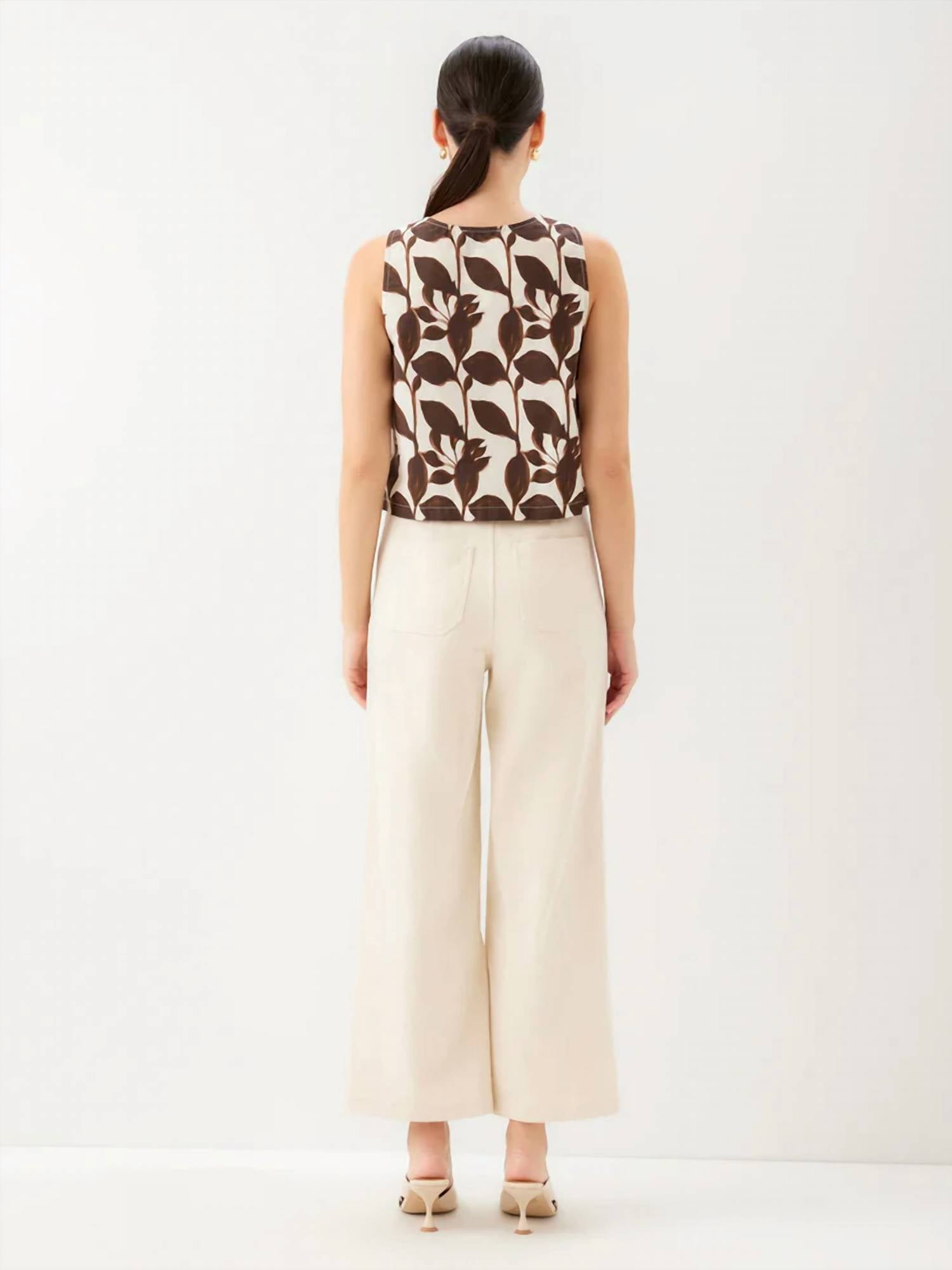 Fifteen Twenty - Emery Tie Front Sleeveless Top