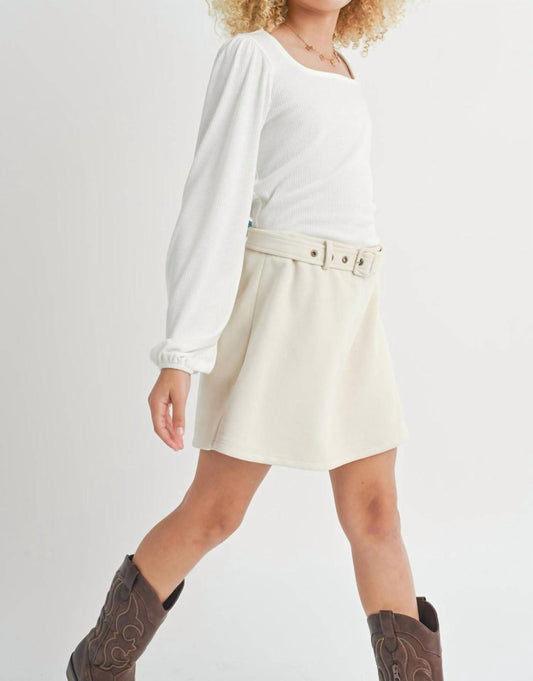 Sadie & Sage - Tuscany Faux Suede Skort