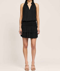 current air Cara Sleeveless Pleated Dress in black - women's dress - view 4