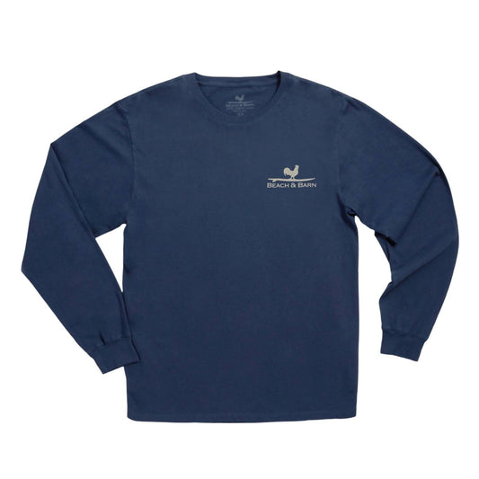 Beach & Barn - Men's Coastal Country Line Long Sleeve Tee Shirt