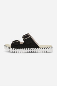 Ilse Jacobsen Women's Tulip Lightweight Sandal in black - women's sandal - detail view