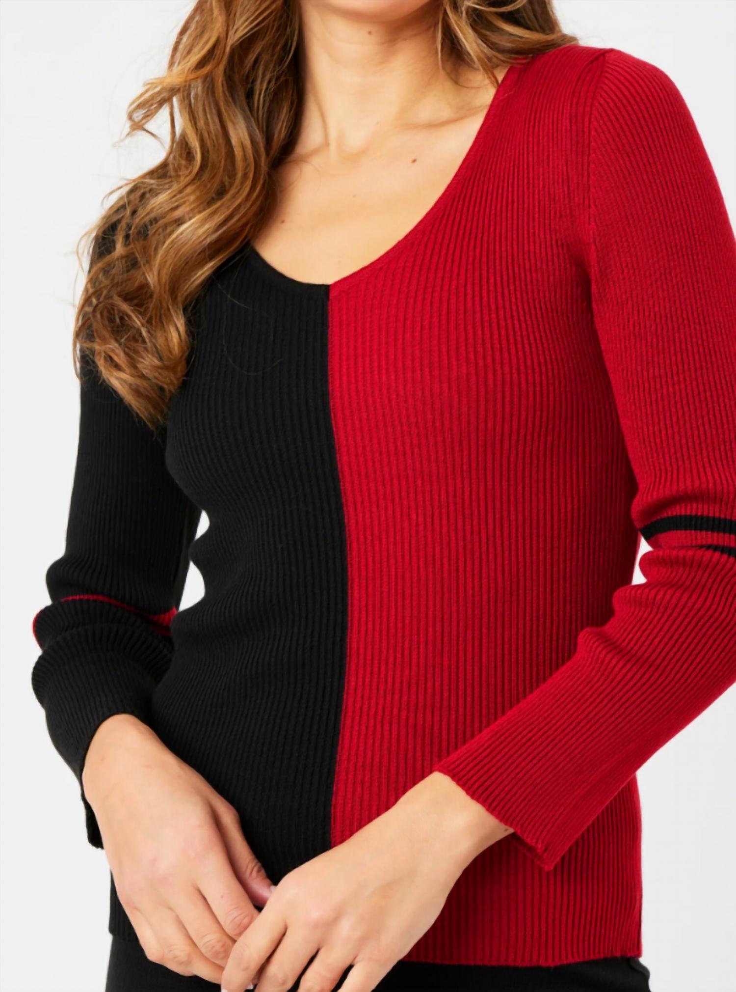 Angel Apparel - V-neck Ribbed Sweater
