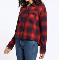 Thread & Supply Elsie Full Button Front Closure Shirt in black tomato plaid - women's shirt - view 4