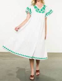 Thml - Flutter Sleeve Embroidered Dress