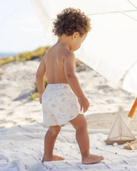 Quincy Mae - Boy's Print Elastic Waistband Swim Short