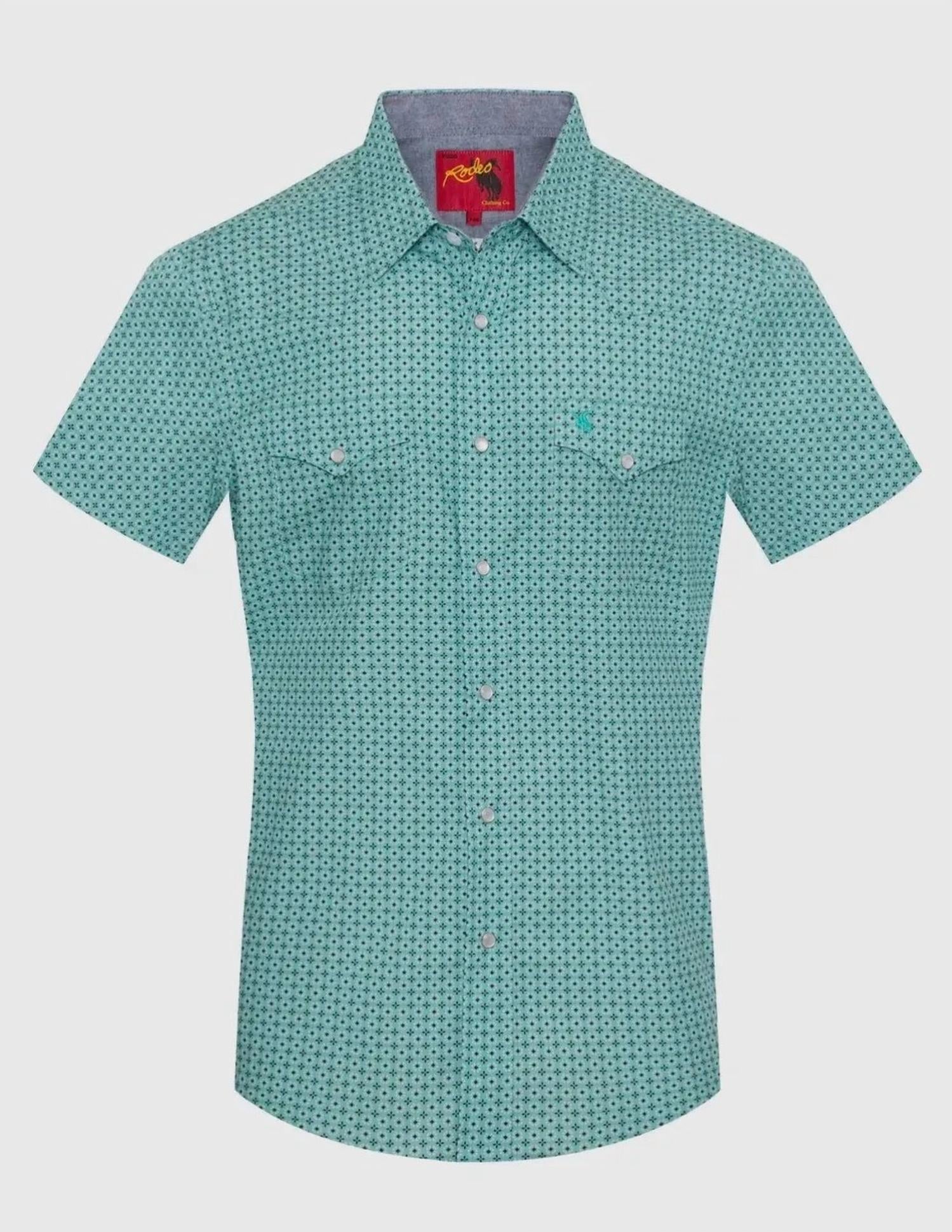 Rodeo Clothing - Men's Pearl Snap Short Sleeve Shirt
